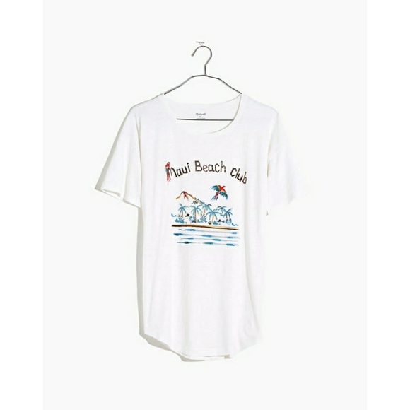 NWT Madewell Maui Beach Club Graphic Whisper Tee - Picture 4 of 5